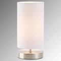 Hvid tekstil bordlampe Clarie