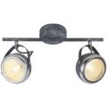 Rider betongrå loftlampe, m. to lyskilder