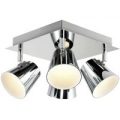 Torsion – kvadratisk LED-loftlampe, 4 lyskilder.