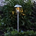 Smuk LED solcellelampe Sarina rustfrit stål 66 cm