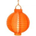 Orangefarvet solcelle lampion Jerrit med LED lys