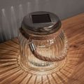 Solcelledrevet LED bordlampe Jar i glas