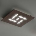 Ultraflad LED loftlampe Pattern, brun