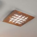 Pattern – firkantet LED loftlampe, rustfarvet