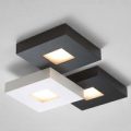 Sort hvid LED-loftslampe Cubus, 3 lyskilder