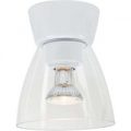 Bizzo loftlampe med hvid baldakin og klar glas
