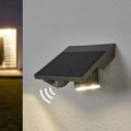 LED udendørsvæglampe Ghost Solar, bevægelsessensor