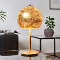 Bordlampe Vanity med fornem glasskærm – guld