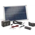 Ø-system 20 W solcelle strømsæt