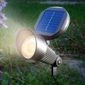 Solcellespot Spotlight med varmhvidt LED lys