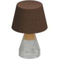 Smart tekstil bordlampe Terega m. betonfod