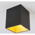 Terningformet LED-loftlampe Juma, sort-guld