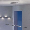 Bølgeformet LED hængelampe Fluid aluminium 100 cm