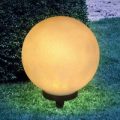 Jordspyd solcellelampe Preeti, 25 cm – sten optik
