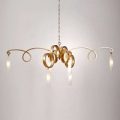 Elegant LED-pendellampe Fidanzata Gold 6 lyskilder