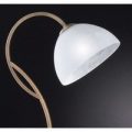 Klassisk glas bordlampe Pastille, gammel messing