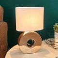 Gylden keramikfod – bordlampe Eye 38 cm