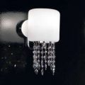 Amira design-væglampe med krystalpynt