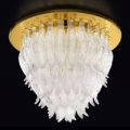 PETALI loftslampe i guld med Muranoglas