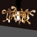 Forgrenet loftlampe MINI CORAL i guldfolie