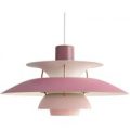 Louis Poulsen PH 5, designer pendellampe, rosa