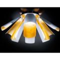 Bladguld designer loftslampen Tropic, 100 cm