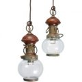 Landligt rustik hængelampe Wind 3 – 2 lys