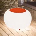 Bubble Outdoor bord, hvidt lys + orange filt