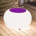 Bubble Outdoor bord, hvidt lys + violet filt