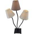 Twiddle – bordlampe i brune nuancer, 3 lyskilder