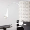 Fleksibel Mento LED-lampe i hvidt med klemme
