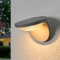 Grå solcelle LED-udendørslampe Dusk