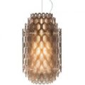 Orange-brun designer pendellampe Chantal med LED