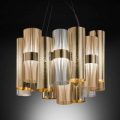 Glamourøs LED-designerpendellampe La Lollo, guld