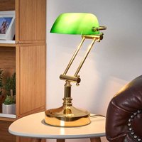 salat indsprøjte Fugtighed Steve banklampe med grøn glasskærm | Lamper og Belysning : Den gigantiske  lampeverden
