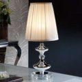 Charmerende tekstil-bordlampe Oliver