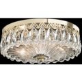 Krystal-loftlampe Fontana Luce med guld finish