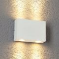 Henor – LED-udendørsvæglampe, 4 lysk., hvid