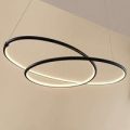 Sort, moderne LED pendellampe Mirasu