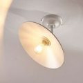 Hvid loftlampe Phinea i metal, vintagelook