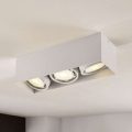 LED-downlight Rosalie, dæmpbar kantet 3 lys hvid