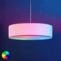 LED-RGB-pendellampe Alwine med punktdesign, rund