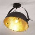 Loftlampe Muriel, sort/guld