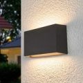 Selma – firkantet LED udendørs væglampe, mørkegrå