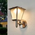 Solcelle udendørs væglampe Anica LED rustfrit stål