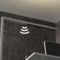 LED kontor standerlampe Jolinda med sensor, dæmper
