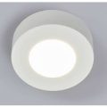 Hvid LED loftslampe Marlo med rund form til badet
