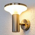 Jiyan udendørsvæglampe i rustfrit stål med LED’er
