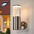 LED-udendørsvæglampe Belen med luftbobledekorering