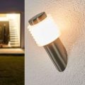 Skrå væglampe Roxy med LED i rustfrit stål